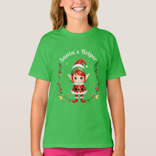 Santa's Little Helper Elf Feestelijke Kerstmis T-shirt