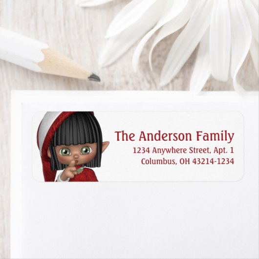 Santa's Little Helper Elf Kerstmis d3 Etiket (Insitu)