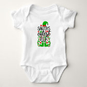 Santa's Little Helper Elf Pet laat groen rood zien Romper (Voorkant)