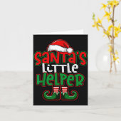 Santa's Little Helper Espresso Martini Christmas T Kaart (Gele Bloem)