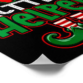 Santa's Little Helper Espresso Martini Christmas T Poster (Hoek)