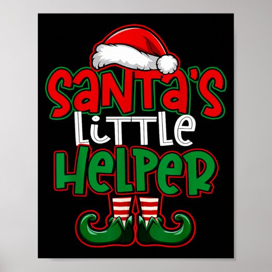 Santa's Little Helper Espresso Martini Christmas T Poster (Voorkant)