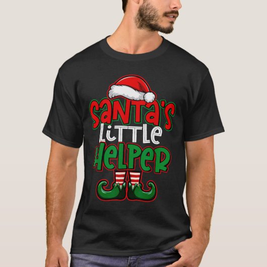 Santa's Little Helper Espresso Martini Christmas T T-shirt (Voorkant)