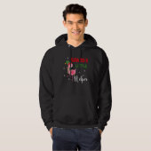 santa's little helper flamingo elf merry christmas hoodie (Voorkant volledig)