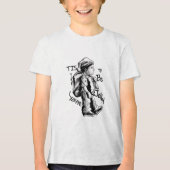 Santa's Little Helper in actie Tri-Blend Shirt (Voorkant)