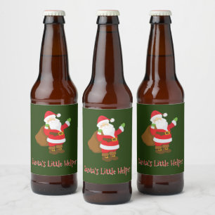 Santa's Little Helper Jolly St Nick Sack van gesch Bier Etiket