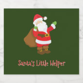 Santa's Little Helper Jolly St Nick Sack van gesch Bier Etiket (Enkel label)