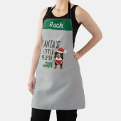 Santa's Little Helper Kerstmis Berner hondennaam Schort (Insitu)