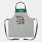 Santa's Little Helper Kerstmis Berner hondennaam Schort (Voorkant)