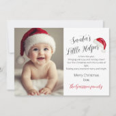 Santa's Little Helper Pepermunt Stripe Kerstmis Feestdagenkaart (Voorkant)