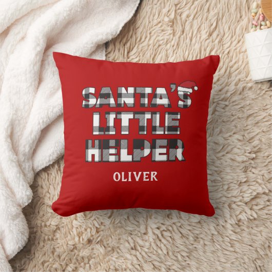 Santa's little helper Personalized  Kussen (Deken)