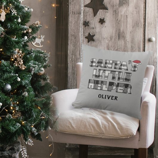 Santa's little helper Personalized  Kussen