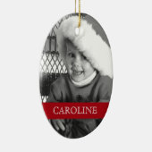 Santa's Little Helper Personalized Oval Ornament (Rechts)