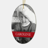 Santa's Little Helper Personalized Oval Ornament (Links)