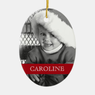 Santa's Little Helper Personalized Oval Ornament