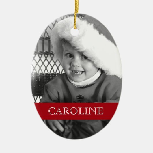Santa's Little Helper Personalized Oval Ornament (Voorkant)
