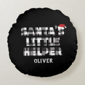 Santa's little helper Personalized  Rond Kussen (Voorkant)