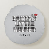 Santa's Little Helper Personalized  Rond Kussen (Voorkant)