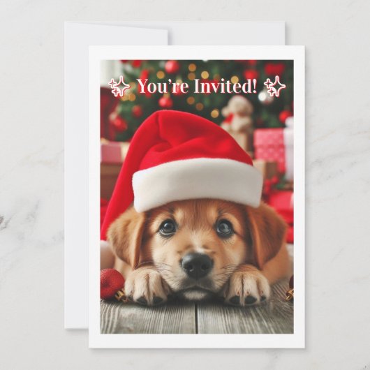 Santa's Little Helper Puppy Kaart (Voorkant)