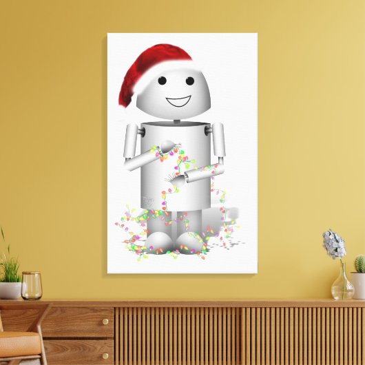 Santa's Little Helper Robo-x9 Canvas Afdruk (Insitu (Woonkamer))