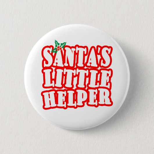 Santas Little Helper Ronde Button 5,7 Cm (Voorkant)