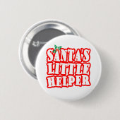 Santas Little Helper Ronde Button 5,7 Cm (Voorkant /achterkant)