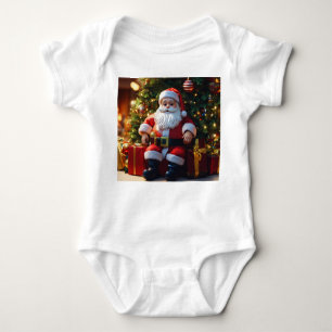 "Santa's Little Helper: Schattige gedrukte Baby-sp Romper