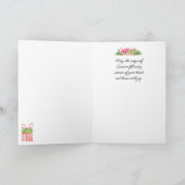 Santa's Little Helper Schattige Kitten Holiday Art Feestdagen Kaart (Binnen)