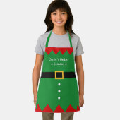 Santa's Little Helper Schattigee kerst Elf voor ki Schort (Insitu)