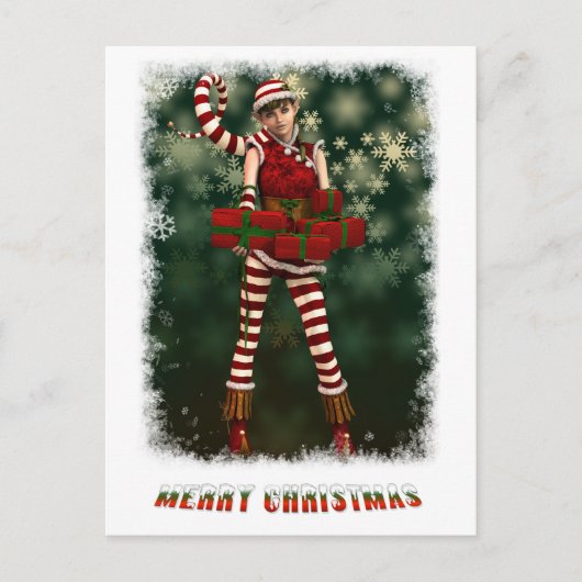 Santas Little Helper Sophie Feestdagenkaart (Voorkant)