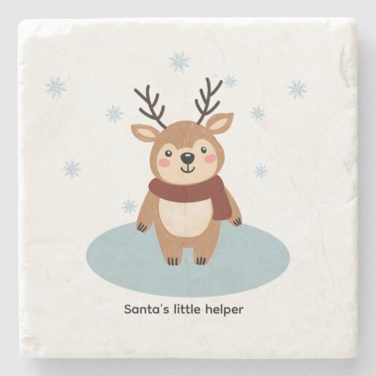 Santa's Little Helper Stenen Onderzetter (Voorkant)