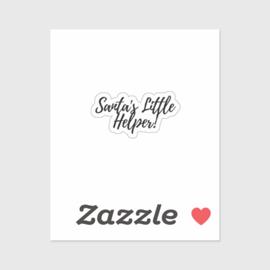 Santa's Little Helper Sticker (Vel)