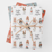 Santa's Little Helpers Dog Reindeer Pattern Inpakpapier Vel (In situ)