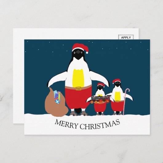 Santa's Little Helpers Holiday Briefkaart (Voorkant / Achterkant)