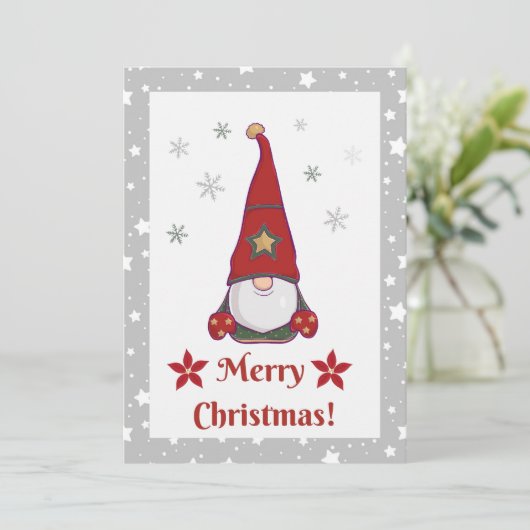 Santa's Little Helpers - Kerst Gnomen Edition Bedankkaart (Staand voorkant)