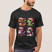 Santa's Little Helpers Leuke Dier Kerst Colle T-shirt (Voorkant)