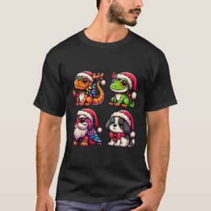 Santa's Little Helpers Leuke Dier Kerst Colle T-shirt
