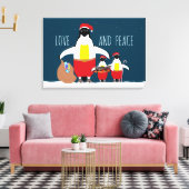 Santa's Little Helpers Love and Peace Canvas Afdruk (Insitu (Woonkamer))