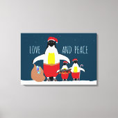Santa's Little Helpers Love and Peace Canvas Afdruk (Voorkant)
