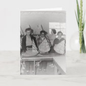 Santa's Little Helpers Retro Wenskaart Feestdagen Kaart (Voorkant)