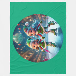 Santa's Little Helpers zijn ijshockeyers binnenshu Fleece Deken