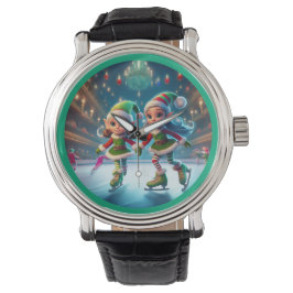 Santa's Little Helpers zijn ijshockeyers binnenshu Horloge