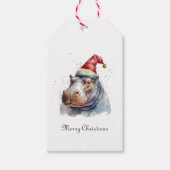 Santa's Little Hippo, op maat Cadeaulabel (Voorkant)