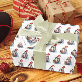 Santa's Little Hippo, op maat Cadeaulabel