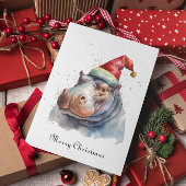 Santa's Little Hippo, op maat Kaart