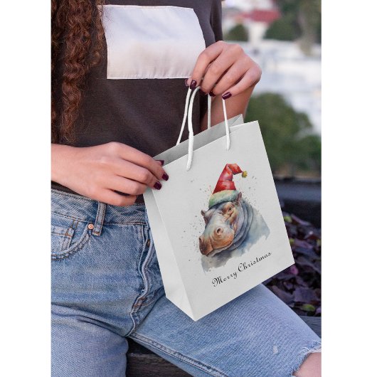 Santa's Little Hippo, op maat Medium Cadeauzakje