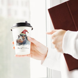 Santa's Little Hippo, op maat Papieren Bekers