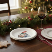 Santa's Little Hippo, op maat Papieren Bordje