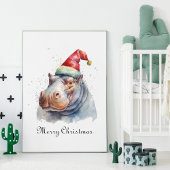 Santa's Little Hippo, op maat Poster