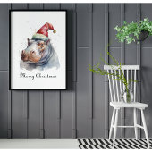Santa's Little Hippo, op maat Poster